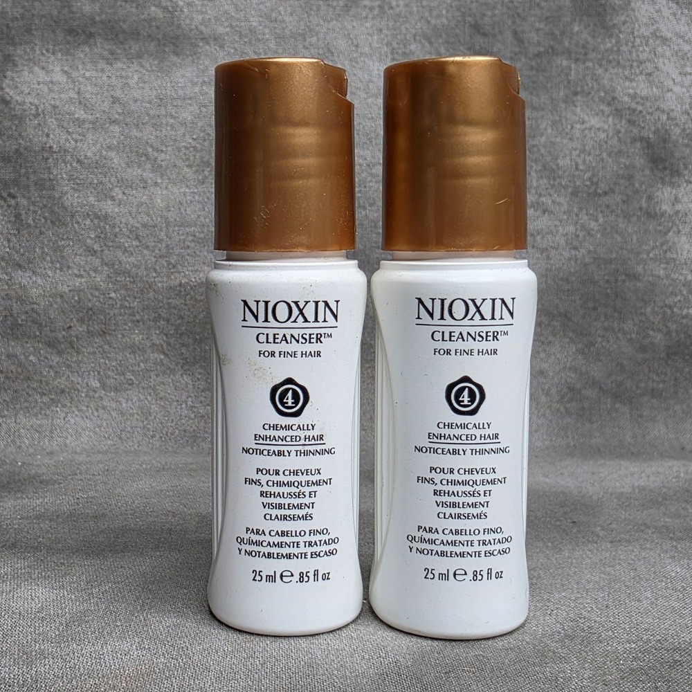 (X2) Nioxin #4 Scalp Therapy Cleanser Chemically Treated .85 oz Travel Size